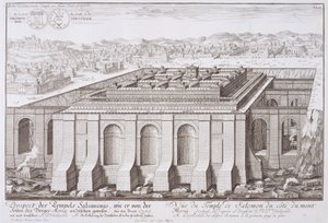 Salomonin temppeli, Jerusalem, teoksesta "Historiallisen arkkitehtuurin suunnittelu", 1721